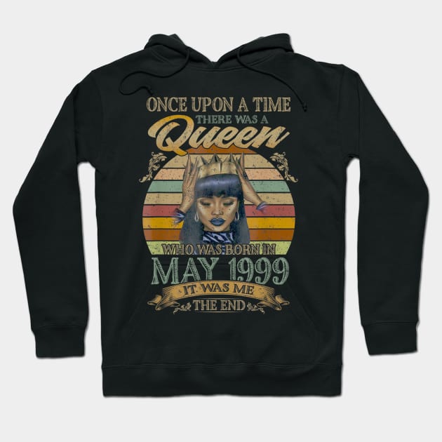 Girls 21th Birthday Queen May 1999 Queen Birthday Hoodie by daylightpombo3